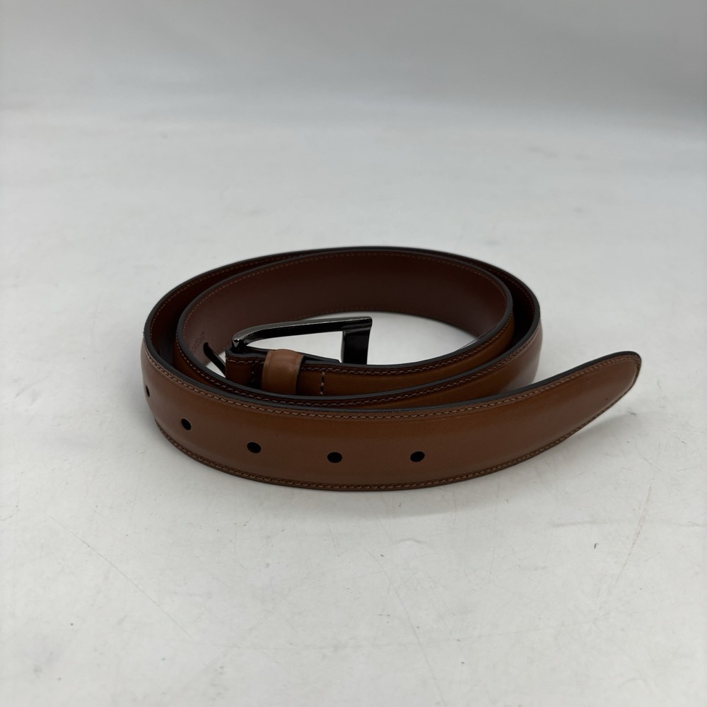 Perry Ellis Portfolio Timothy Leather Belt Mens Size 32 Brown Adjustable NWT New